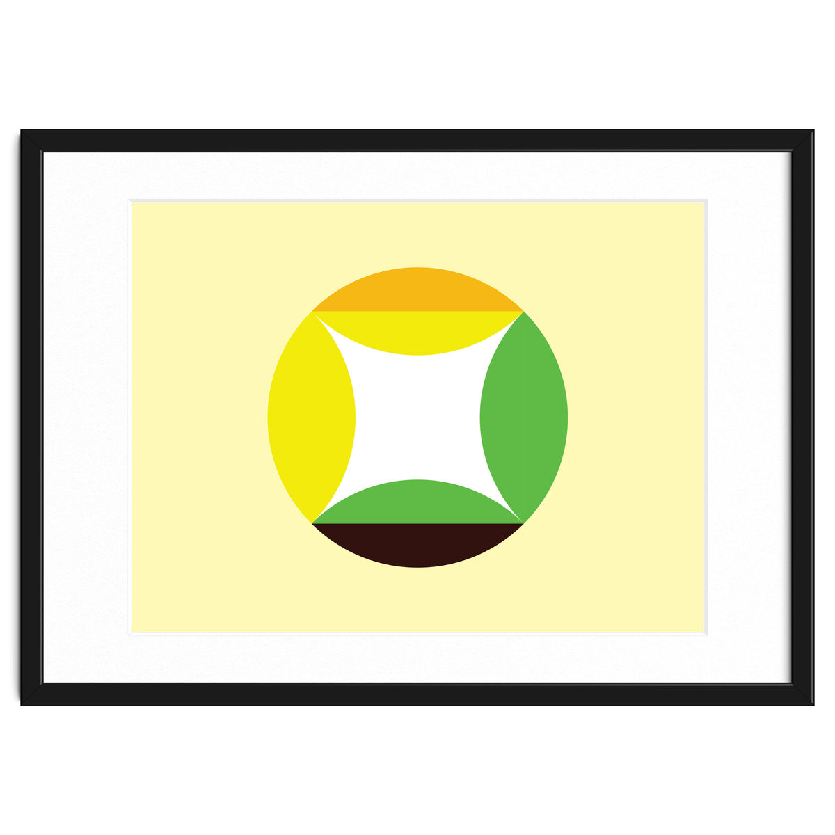 Geometric Shapes No. 21 - yellow, green & orange