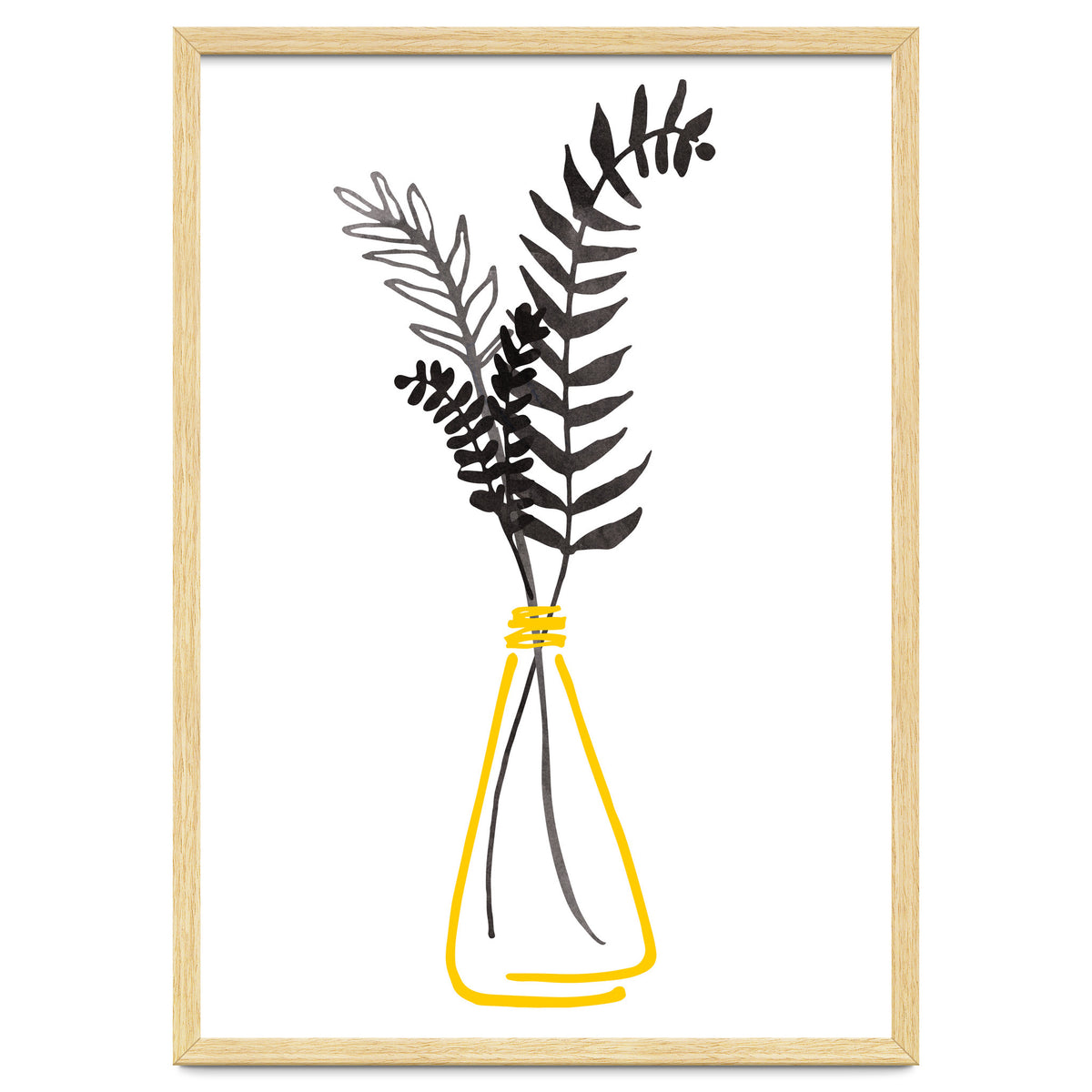 Black Watercolor Bouquet