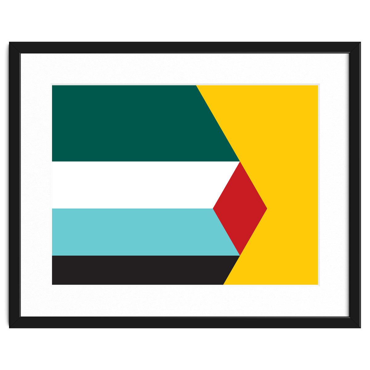 Geometric Shapes No. 43 - yellow & green