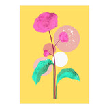 The Rare Bloom, Abstract Nature Floral Graphic, Eclectic Bohemian Modern, Pop of Color Illustration (Print Only) thumbnail