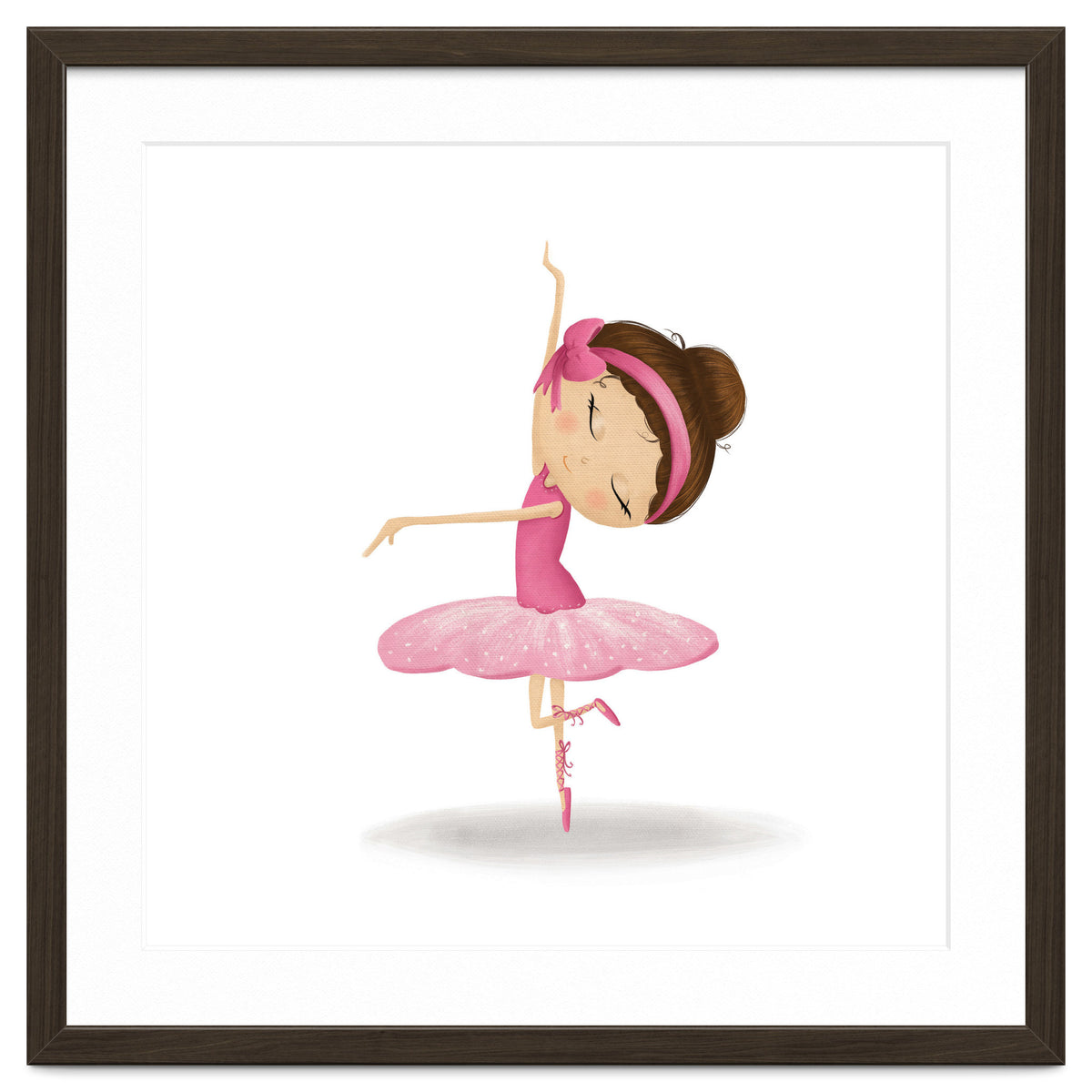 Adorable Twirling Ballerina Nursery Print