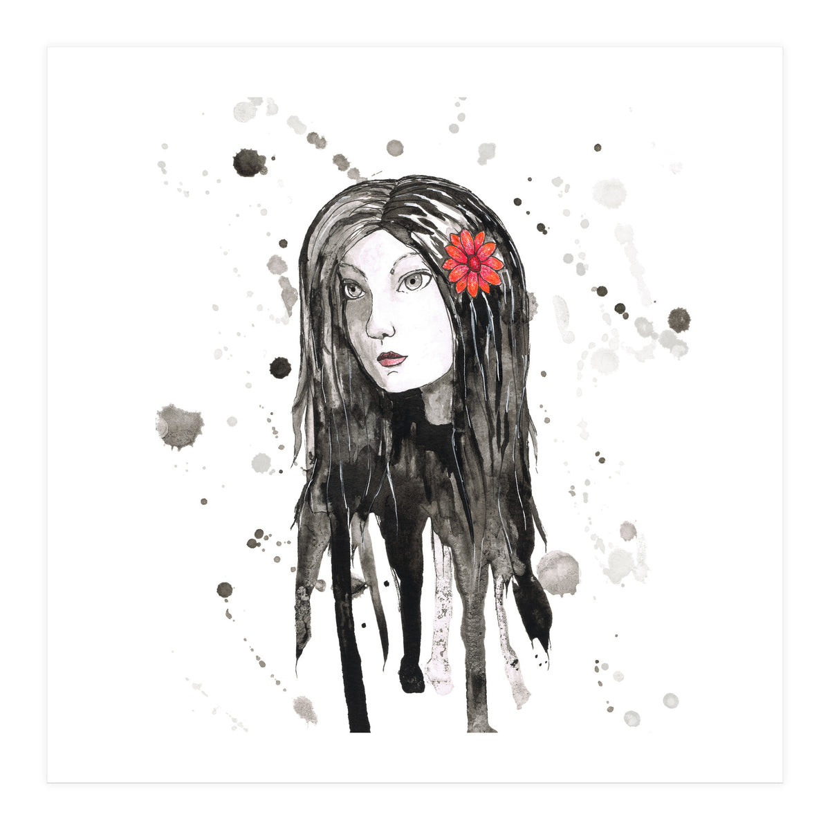 Wild dripping girl (Print Only)