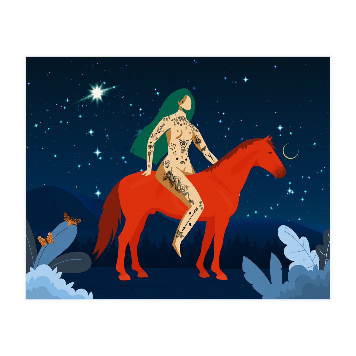 Riding My Red Horse (Print Only)