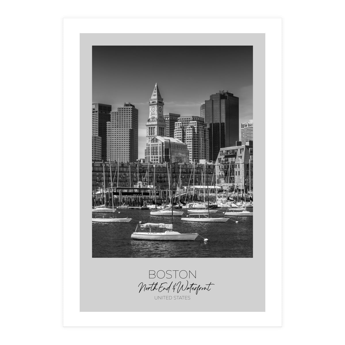 In focus: BOSTON Skyline North End & Waterfront (Print Only)