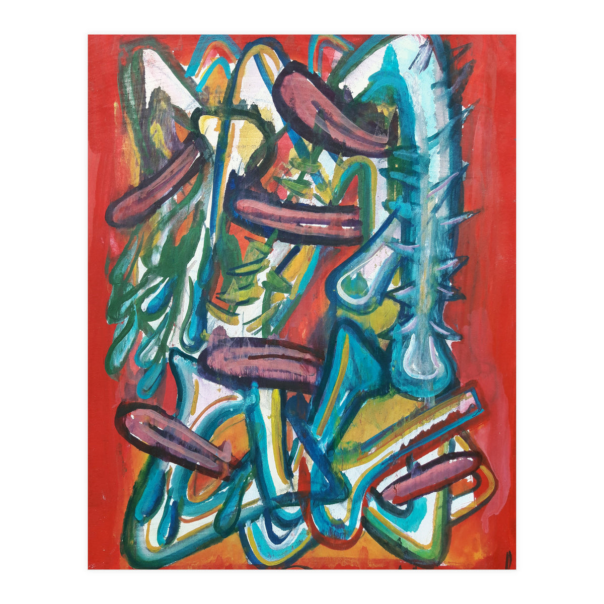 Formas Lenguas Y Cactus (Print Only)