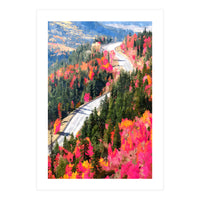 Valley of Pink Trees | Fantasy Pop of Color Forest Nature | Jungle Adventure Road Trip Pine (Print Only)