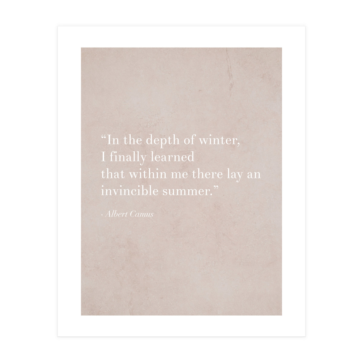 An Invincible Summer By Camus (Print Only)