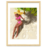 Sky above, sand below, peace within poster, Woman of color fashion black woman on the bikini beach thumbnail