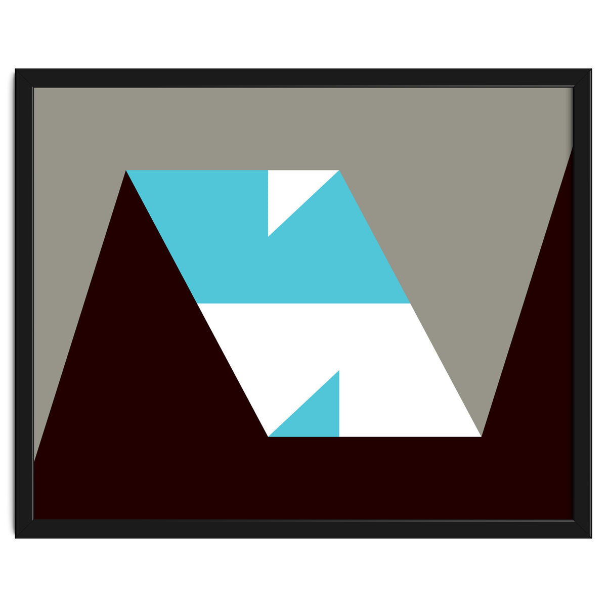 Geometric Shapes No. 48 - grey & blue