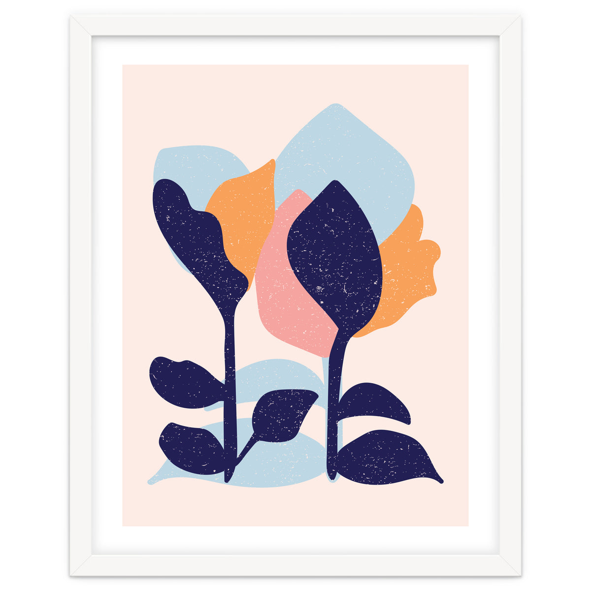 Spring Snow Abstract Art