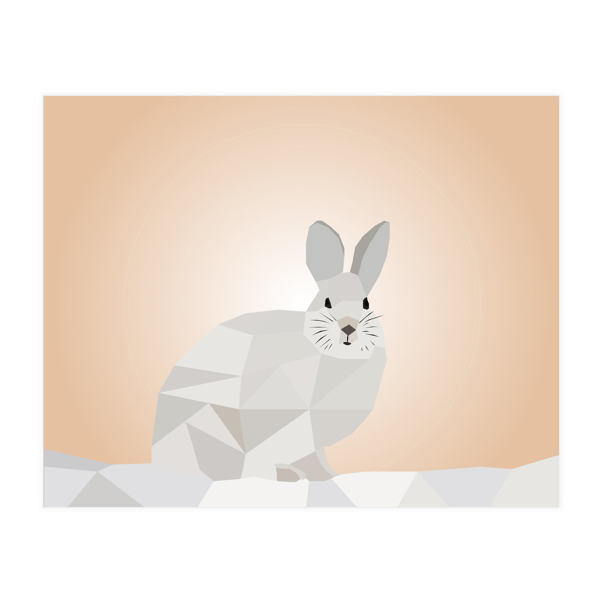 Rabbit Low Poly Art (Print Only)