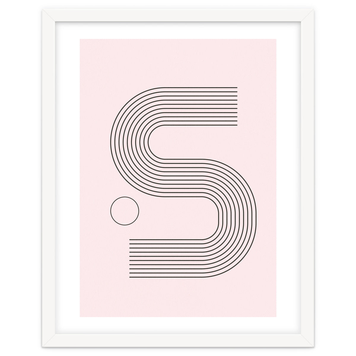 Rainbow Line Art Mid Century Modern