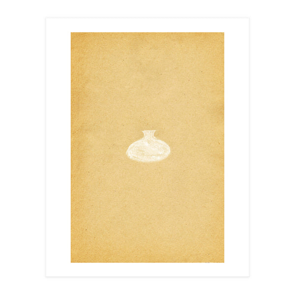 Minimalist vase and vintage paper (Print Only)