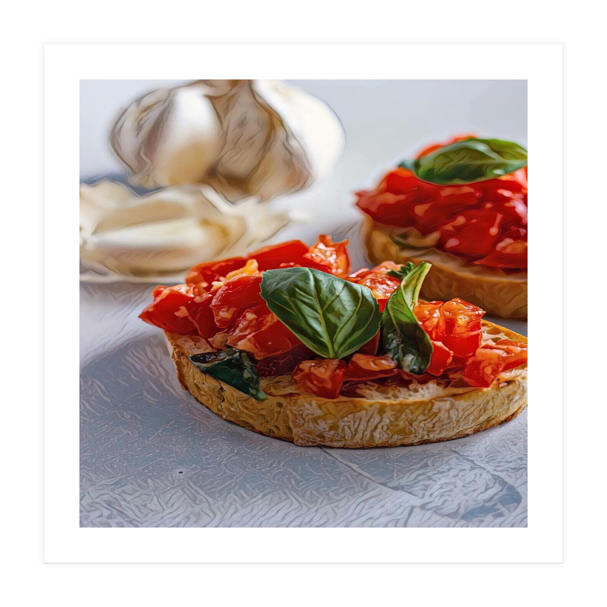 Beautiful Bruschetta Italian Food (Print Only)