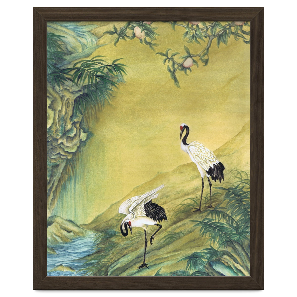 Cranes Under A Peach Tree