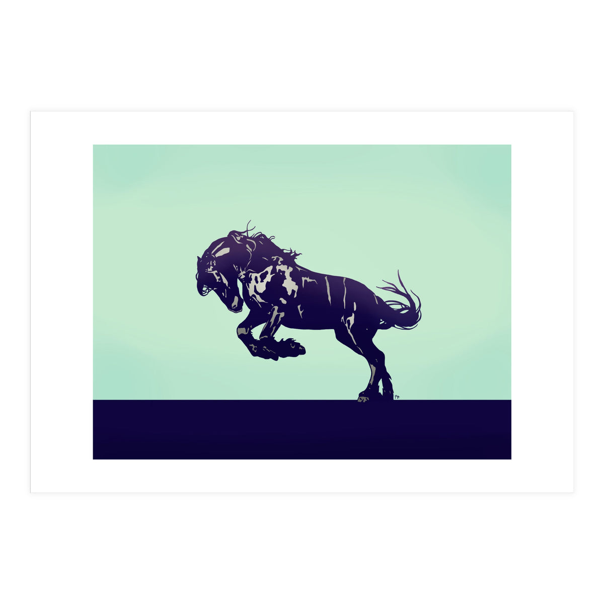Dark Blue Stallion (Print Only)