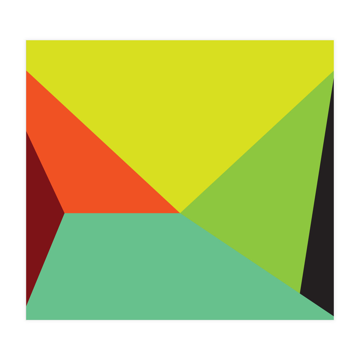 Geometric Shapes No. 31 -  yellow, orange & green (Print Only)