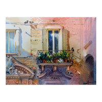 Balcony with flowers (Print Only)