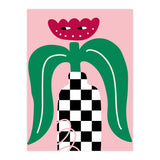 Flower in Checker Vase (Print Only) thumbnail