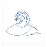 One Line Art Female Dog  (Print Only) thumbnail