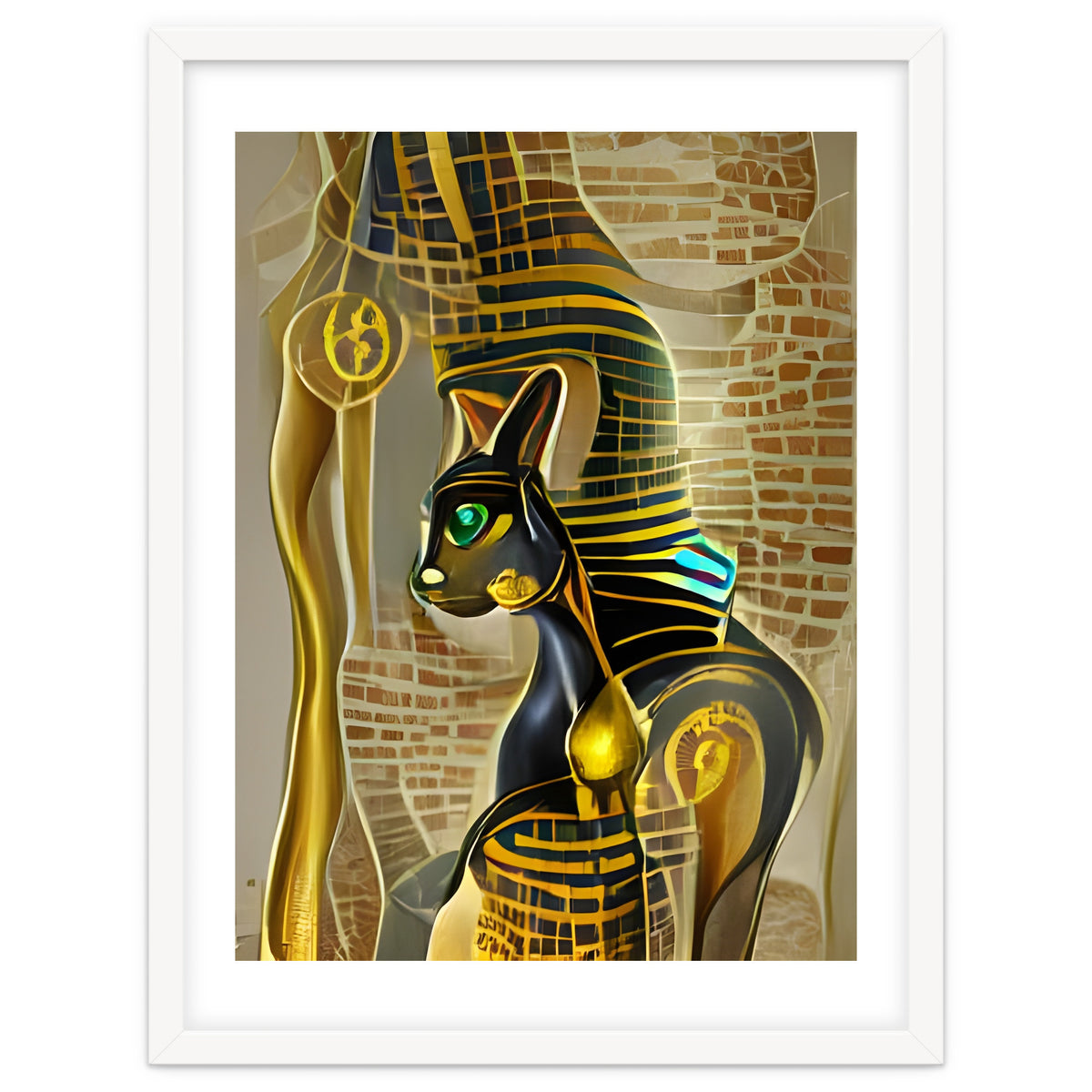 Ancient Egyptian Cat Goddess Bastet AI Art