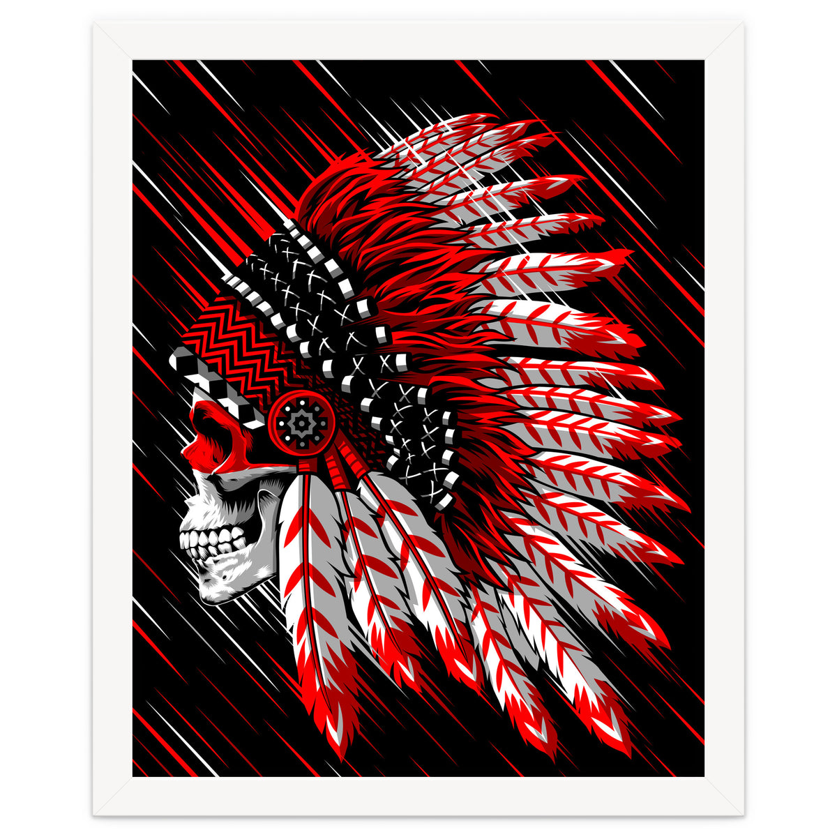 Skull indian chief