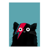 Doozal Cat Bowie Black (Print Only) thumbnail