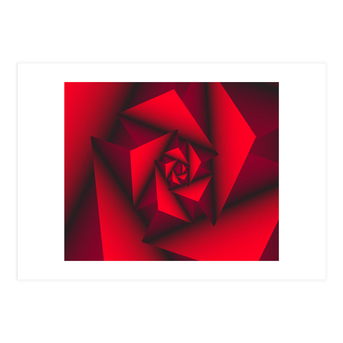 Red Abstract Geometric (Print Only)