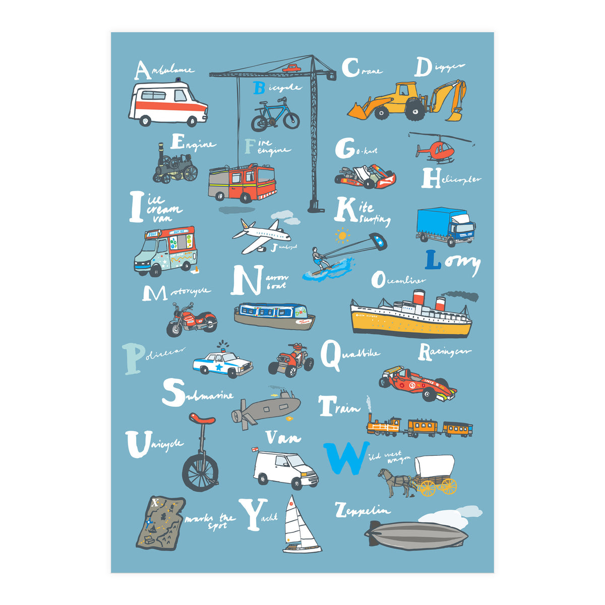 Vehicle ABC Print (Print Only)
