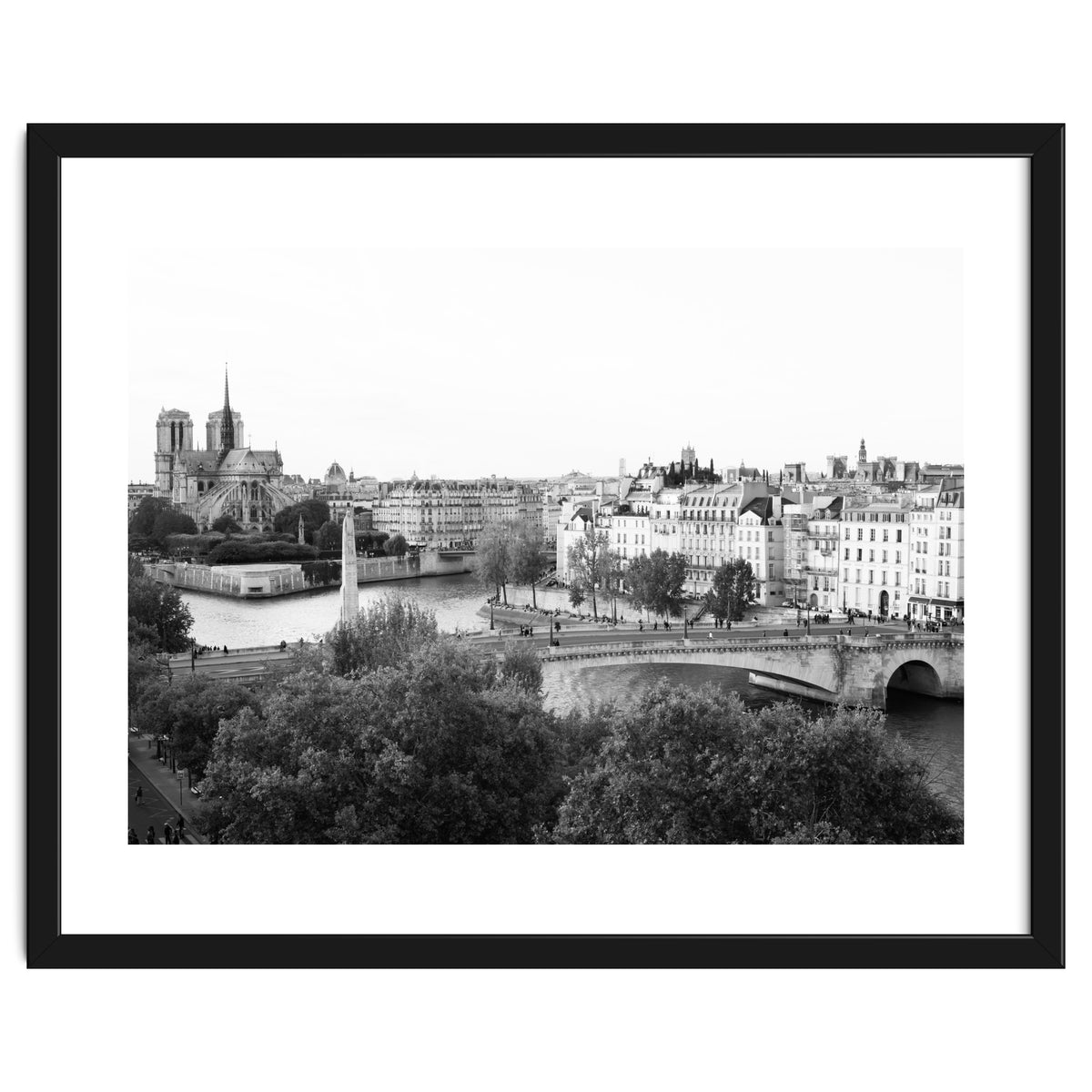 Paris View in Black and White