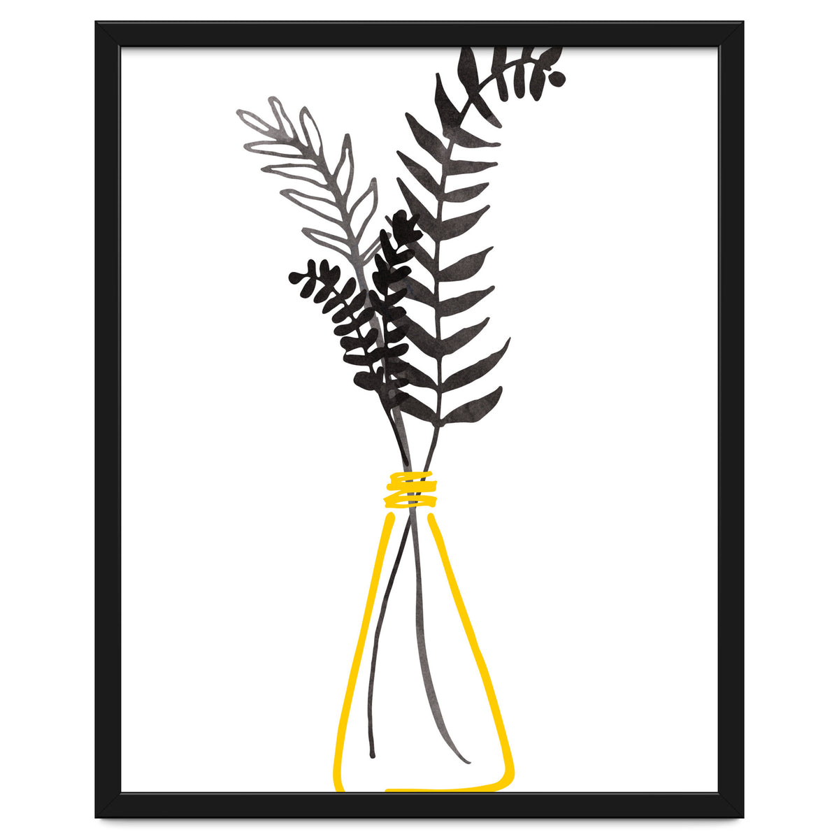 Black Watercolor Bouquet