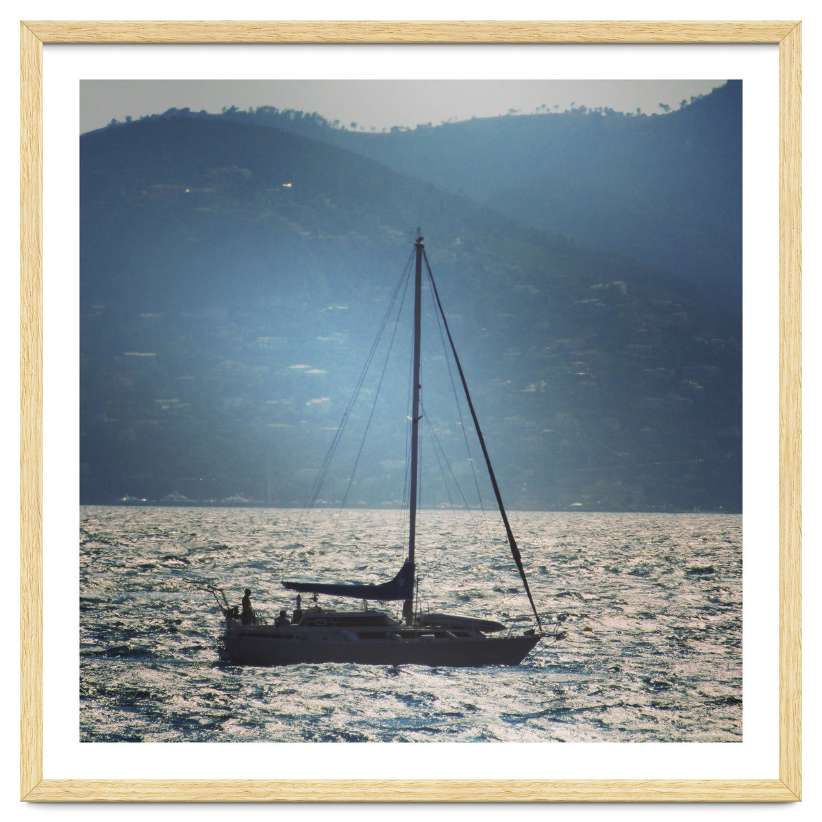 Sailing boat at sunset