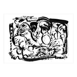 Birds and Flowers - b&w (Print Only) thumbnail