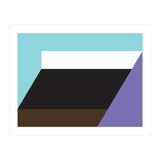 Geometric Shapes No. 34 - purple, blue & black (Print Only) thumbnail