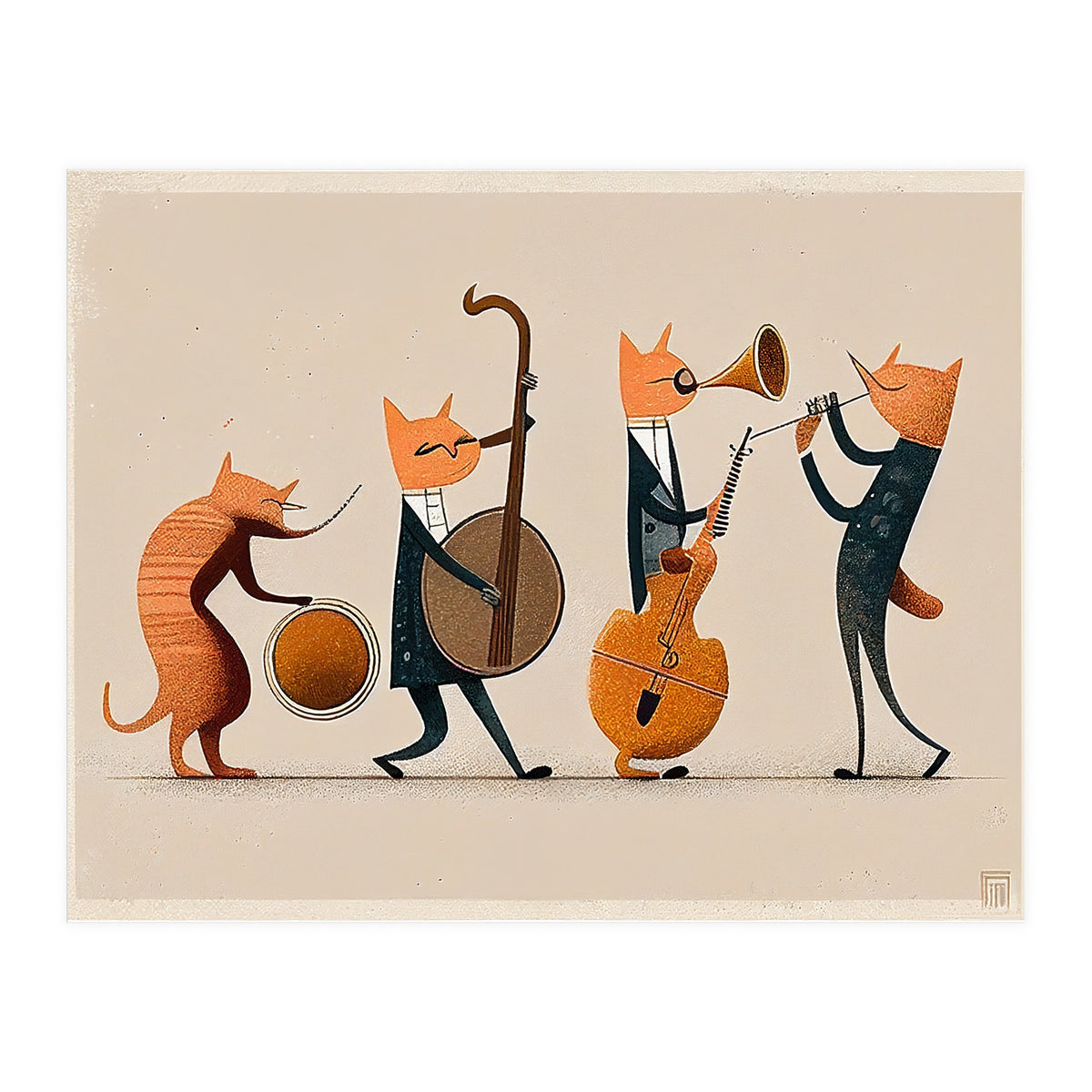 Cats Playing Jazz (Print Only)