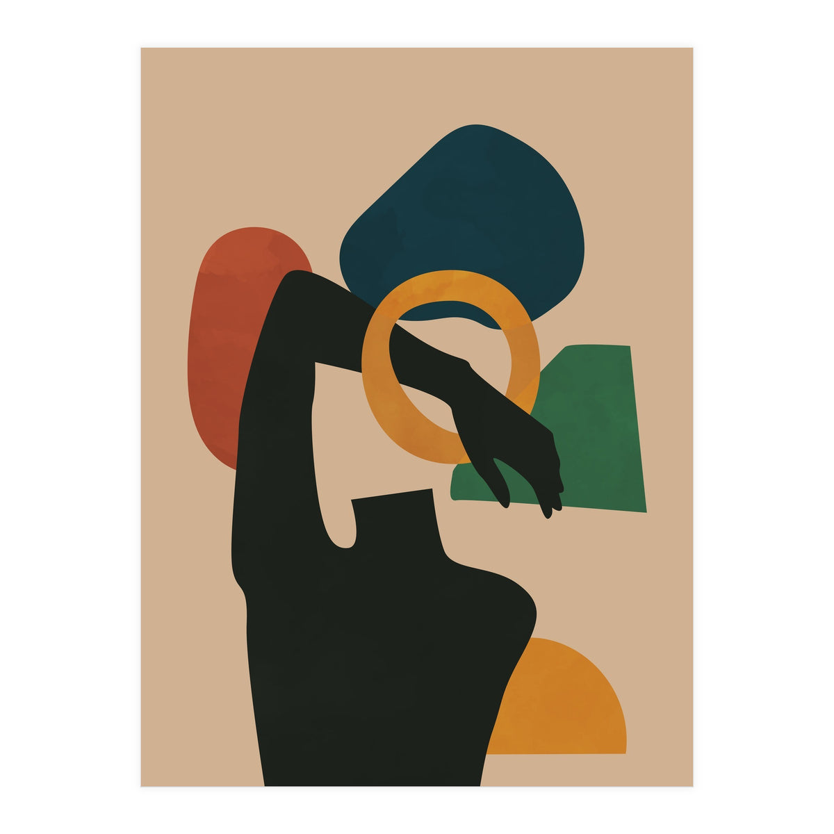 Abstract Body Mind Modern Mid Century (Print Only)