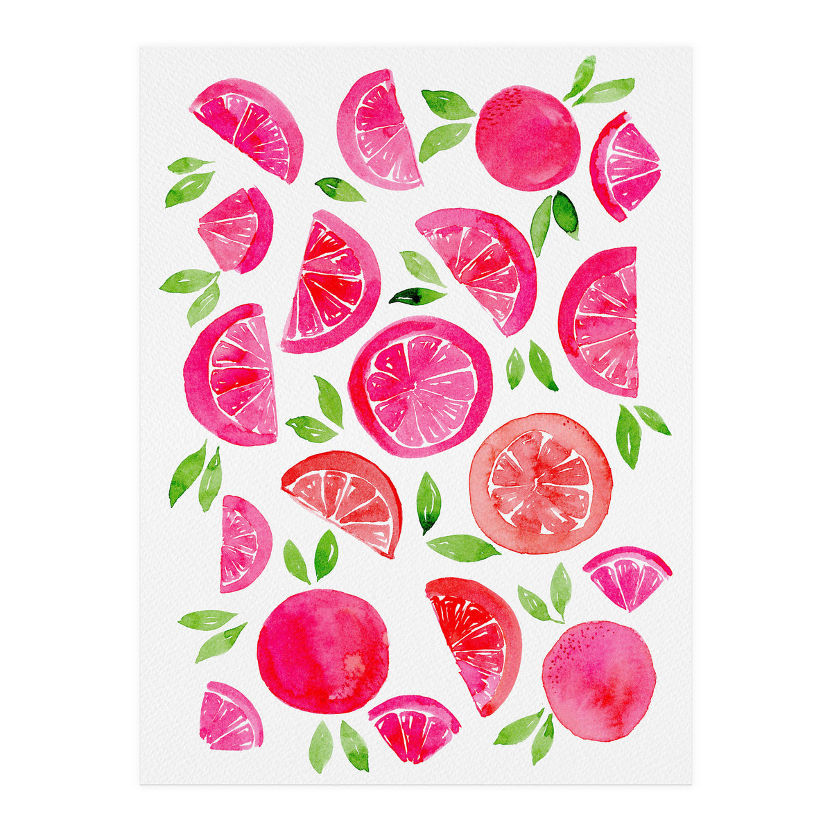 Watercolor Grapefruit (Print Only)