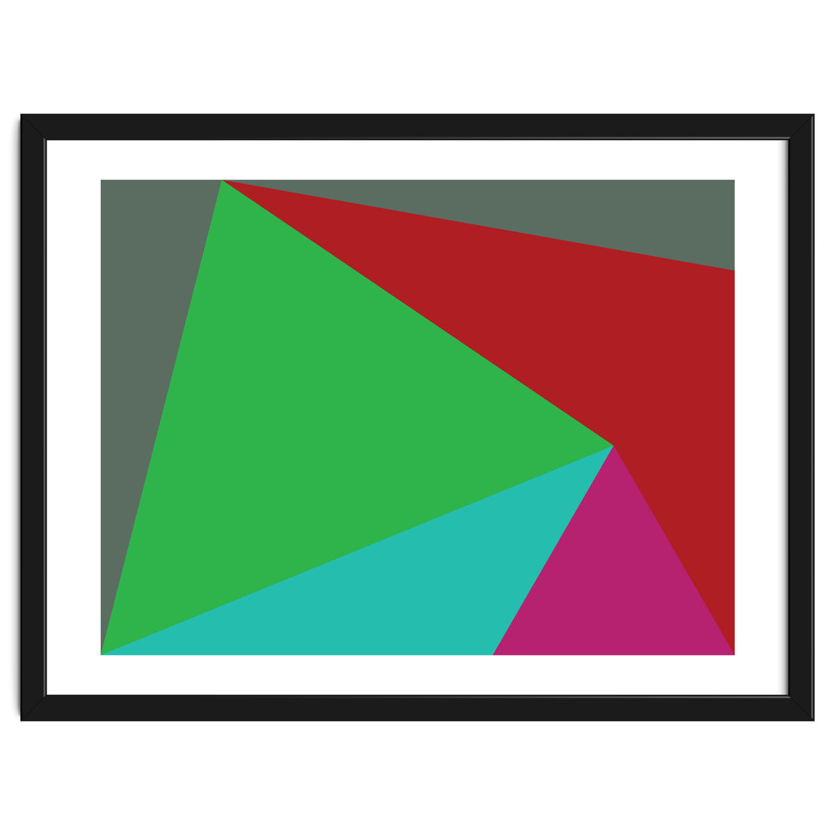 Geometric Shapes No. 19 -  green, magenta & blue