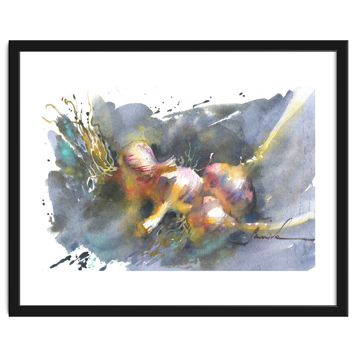 Still life painting watercolor