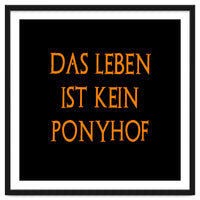 Das Leben Ist kein ponyhof - German sayings