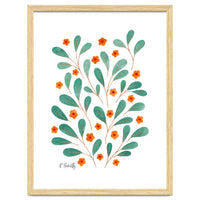 Springtime Floral | Orange and Green