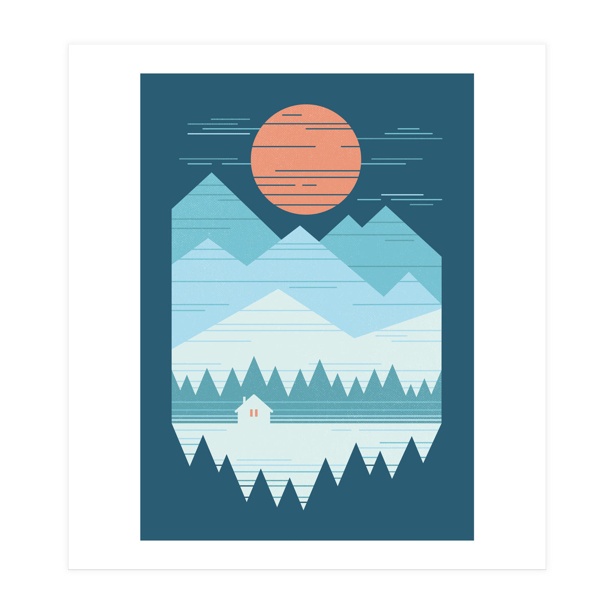 Cabin In The Snow (Print Only)