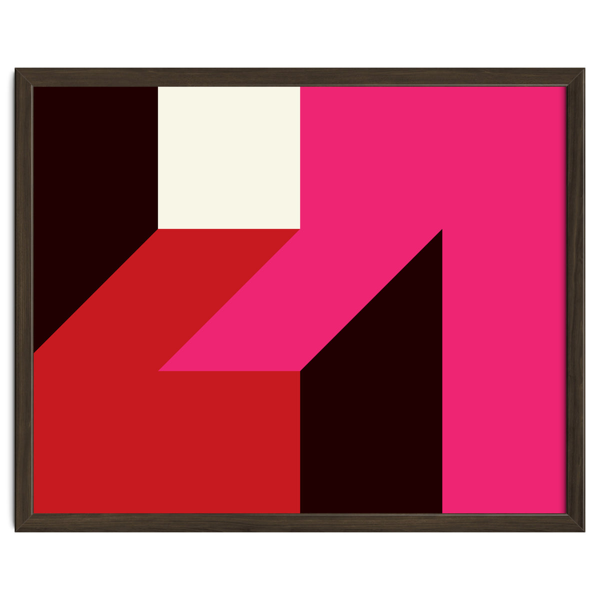 Geometric Shapes No. 62 - red, magenta & black