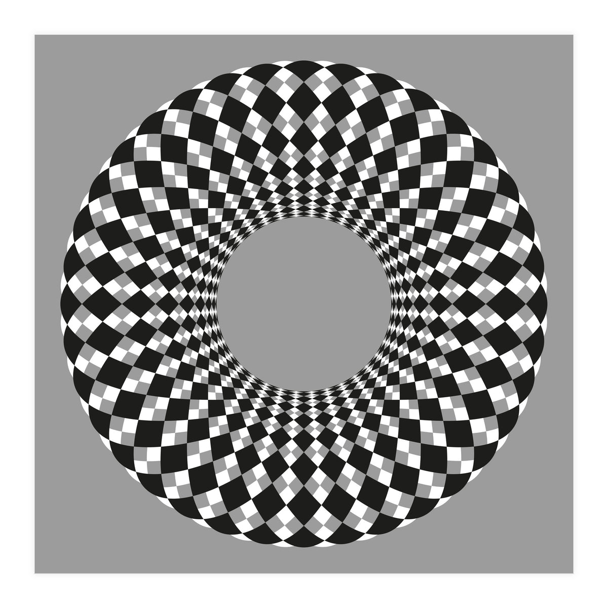 Black and white round (Print Only)
