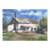Country house. Watercolor painting art. (Print Only) thumbnail