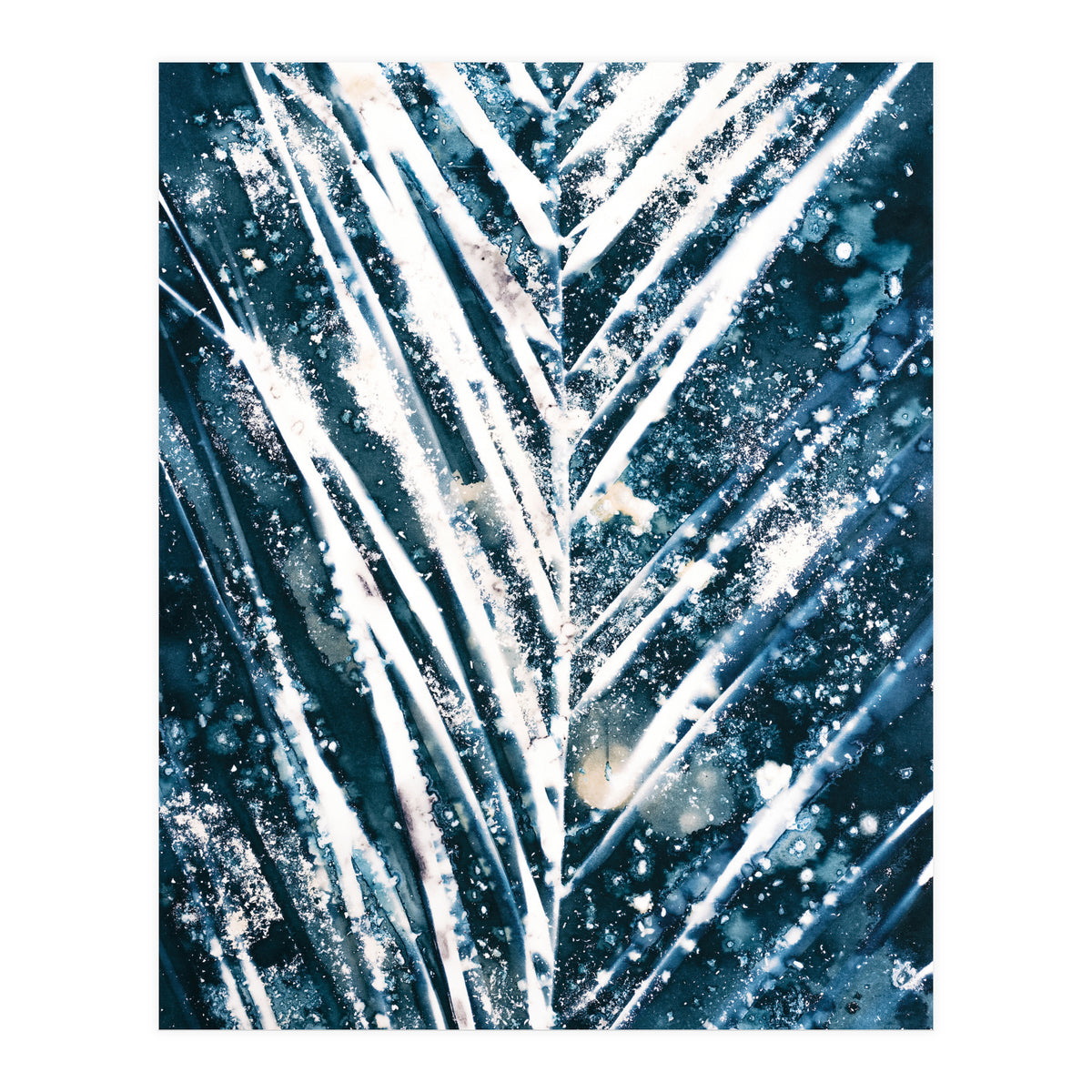 Indigo Blue Botanical Leaves No. 9 (Print Only)