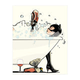 Catwoman in the Bath, funny Bathroom Humour (Print Only) thumbnail