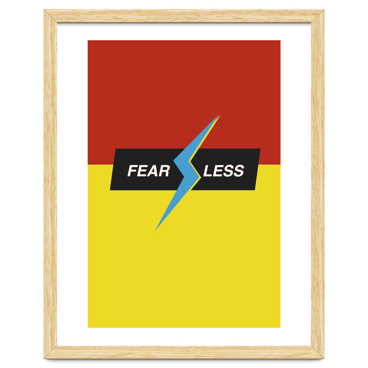 Modern Geometric Minimalist Typography Fear Less