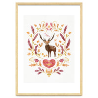 Floral Stag | Earthy Colours