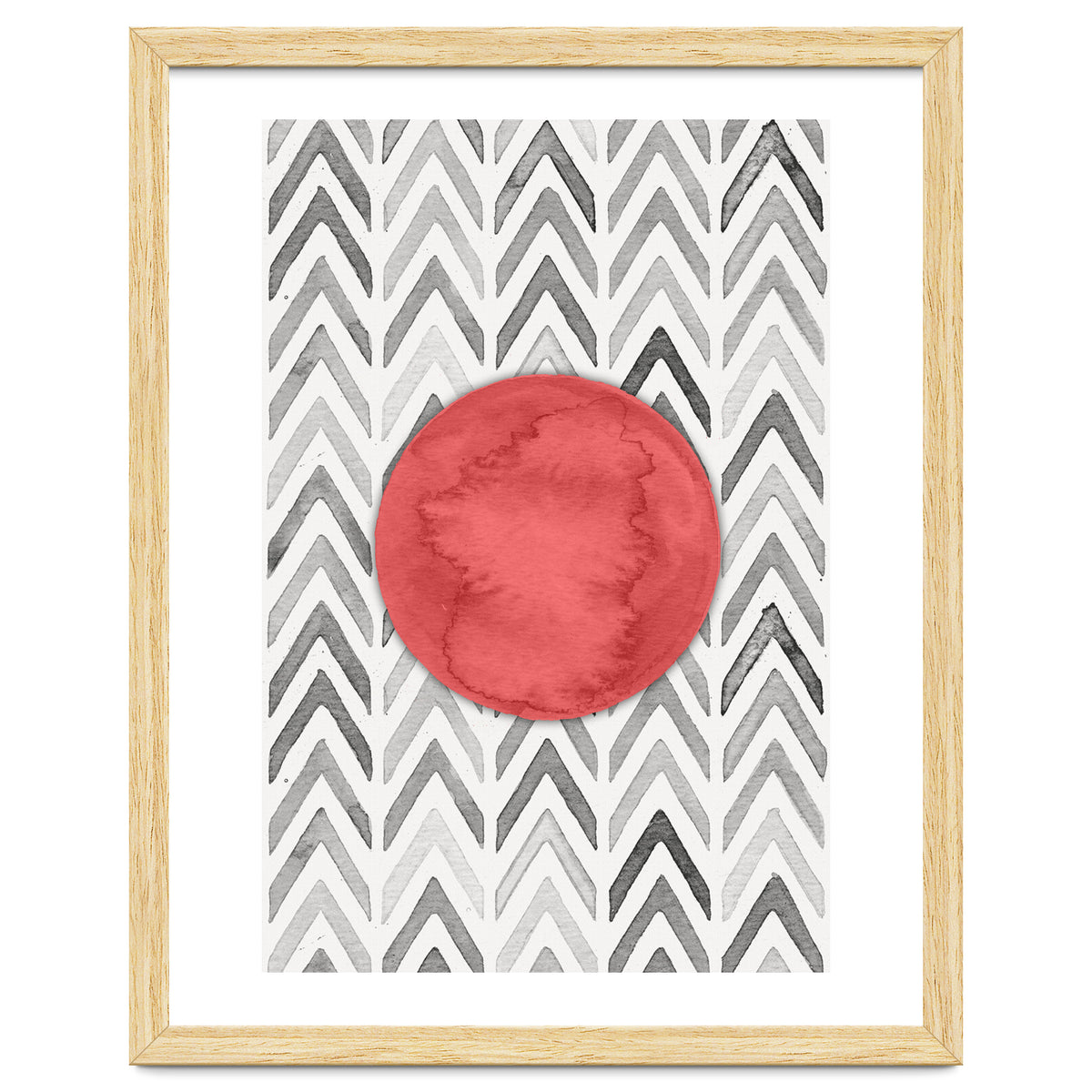 Red Bubble Chevron Pattern